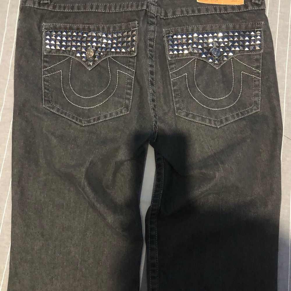 True Religion Black Studded Jeans